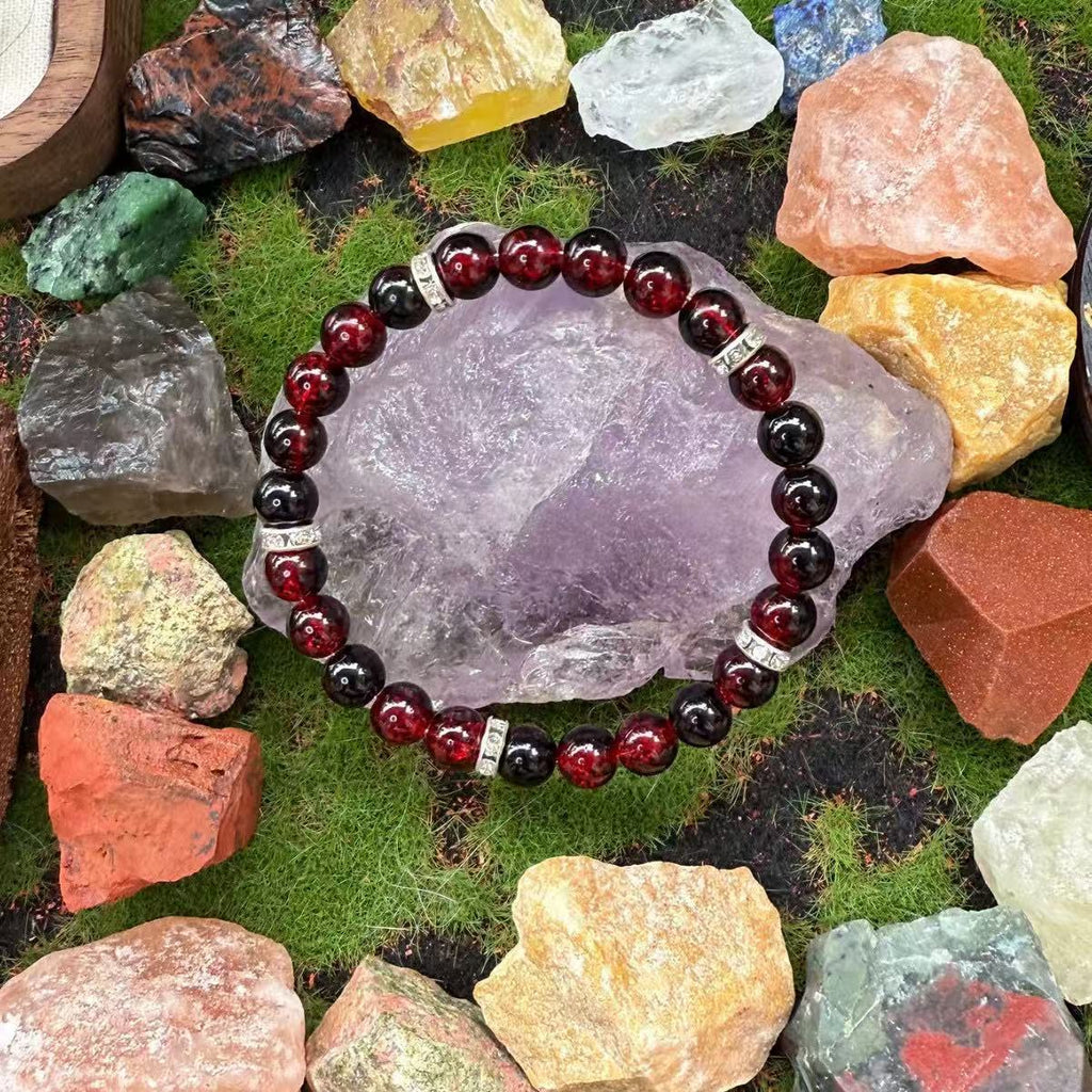 Natural Stone Beaded Handmade Elastic String Bracelet