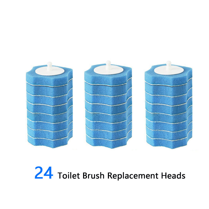 Disposable toilet brush set