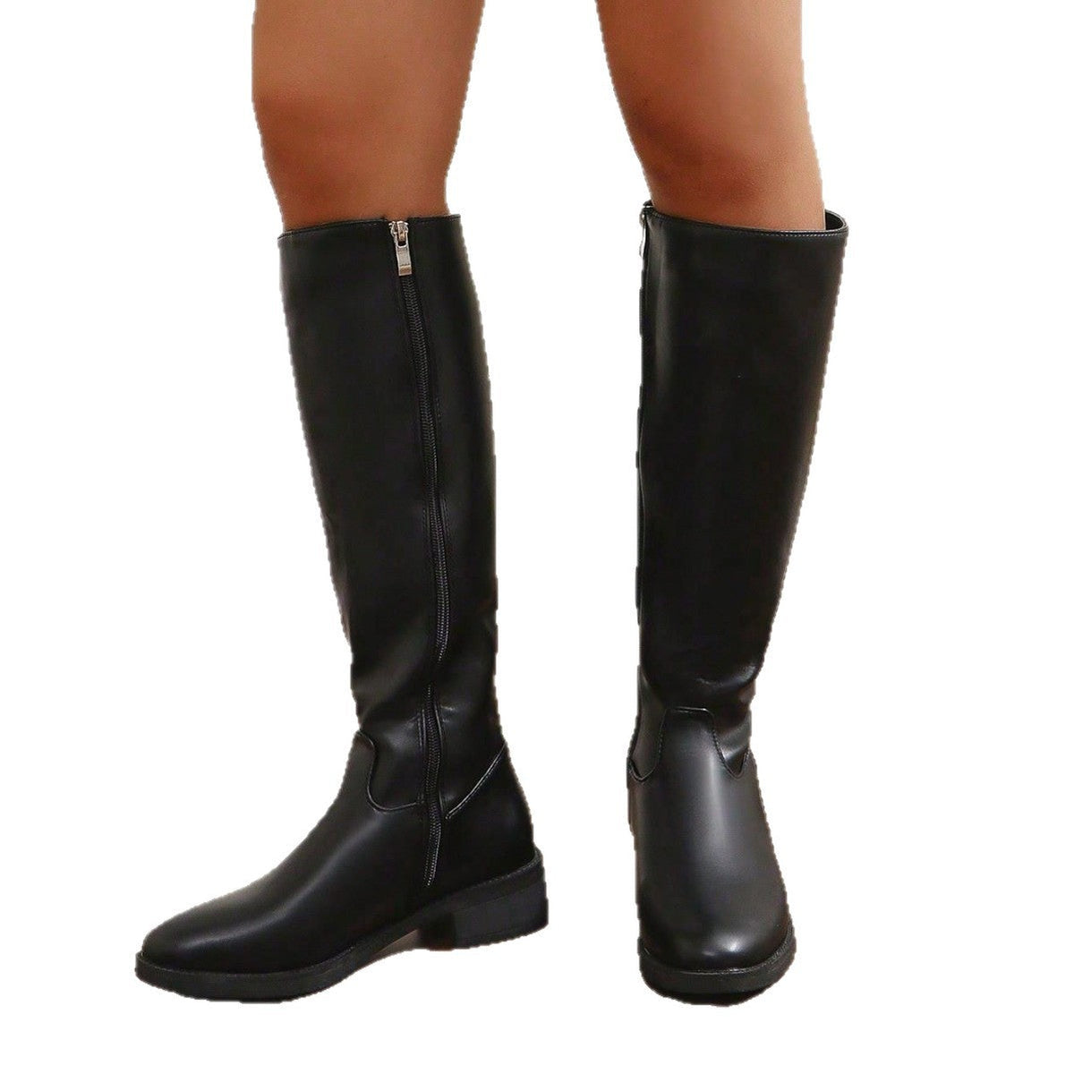Plus Size Below The Knee High-top Boots