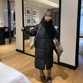 Women's Long Loose Thickening Keep Warm Hooded Cotton-padded Coat