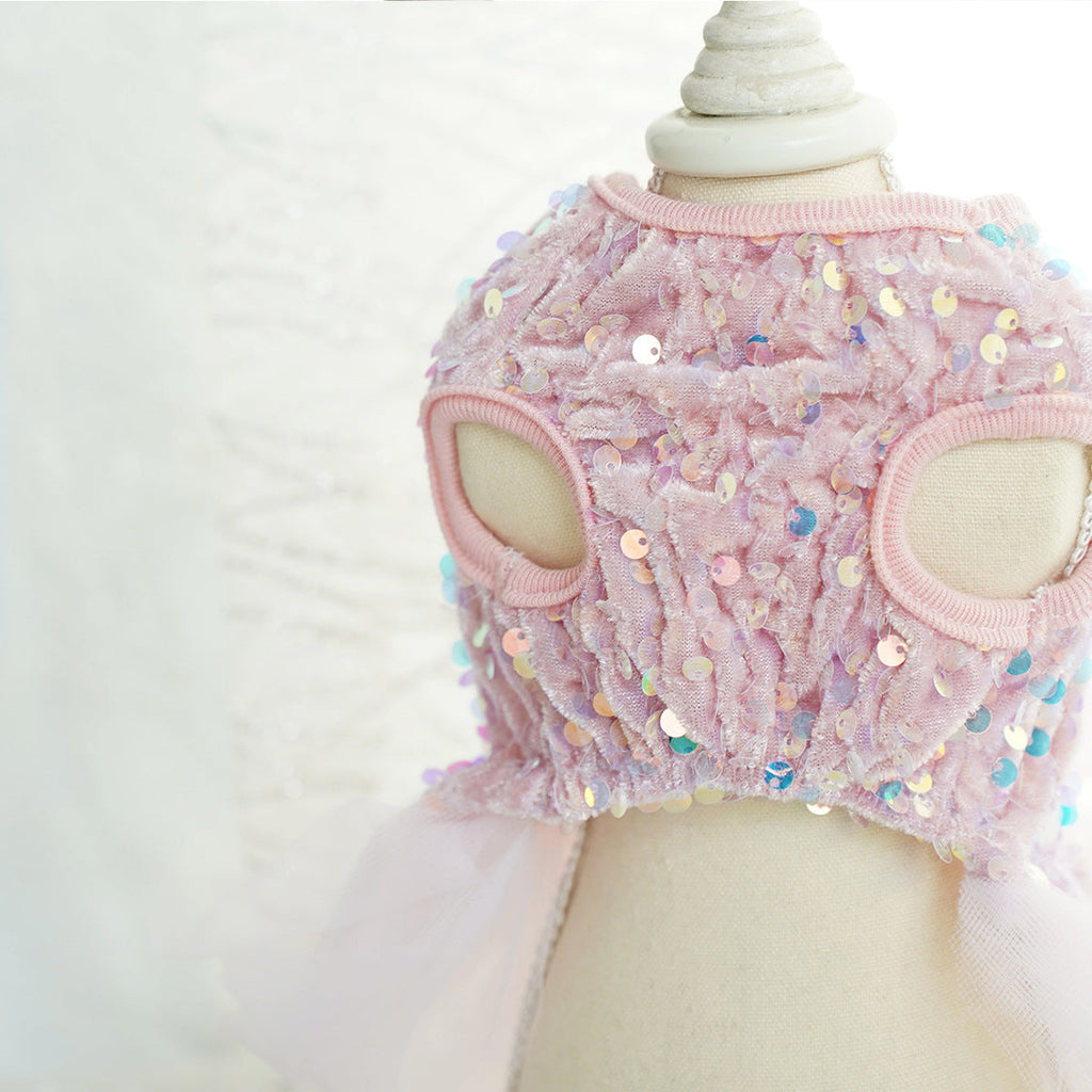 Pet Wedding Dress Dog Cat Skirt Sequin Gauze Dog Clothes