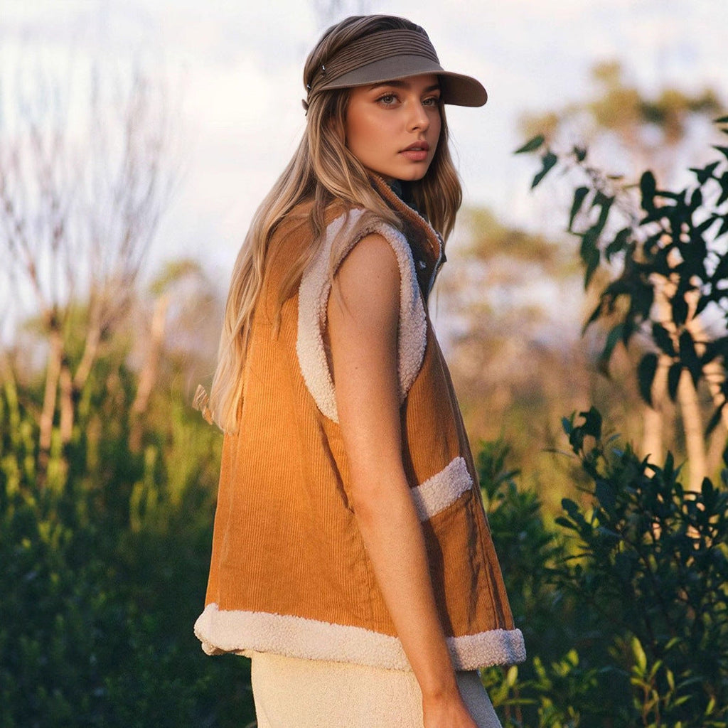 Fashionable Jacket Warm Fur Sleeveless Vest