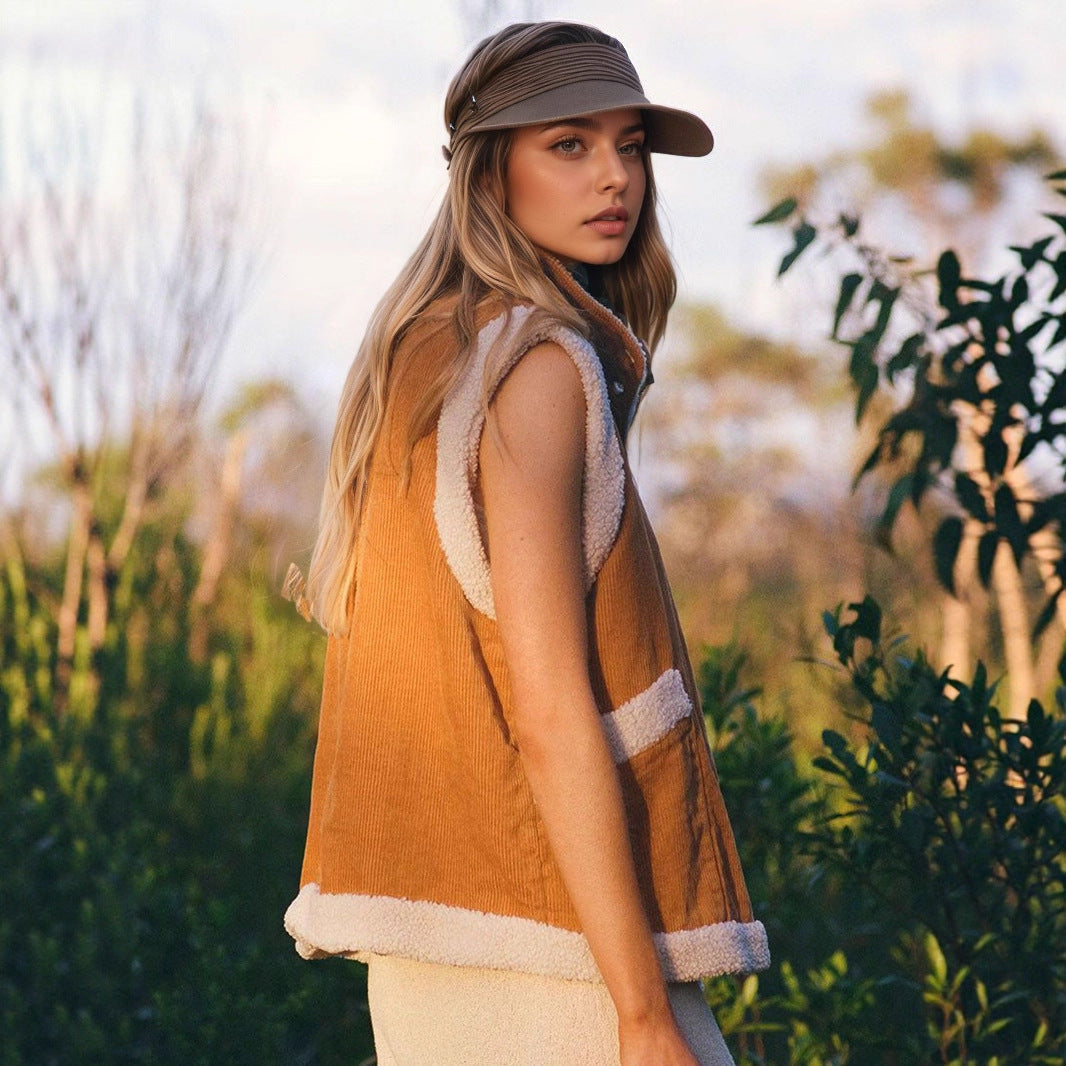Fashionable Jacket Warm Fur Sleeveless Vest