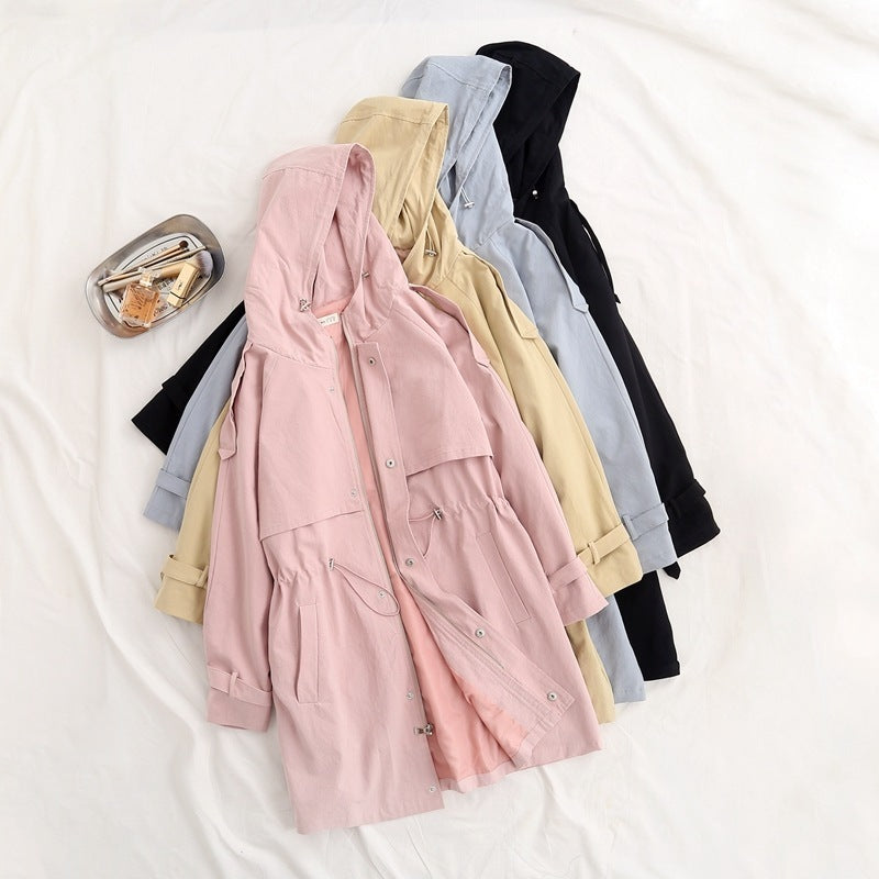 Women's new windbreaker trench coat