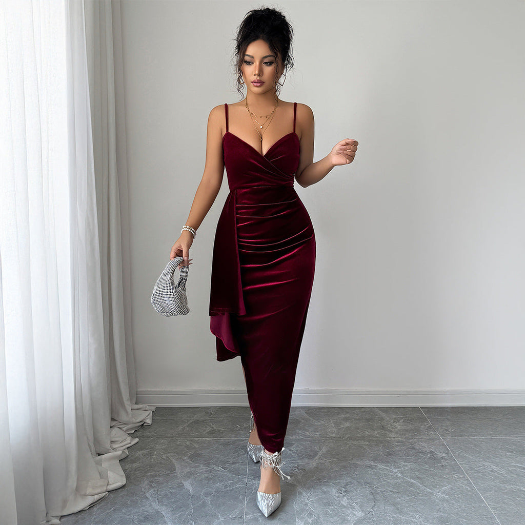 Women's Solid-Color Casual Elegant Slip Dress