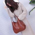 Vintage soft leather shoulder bag