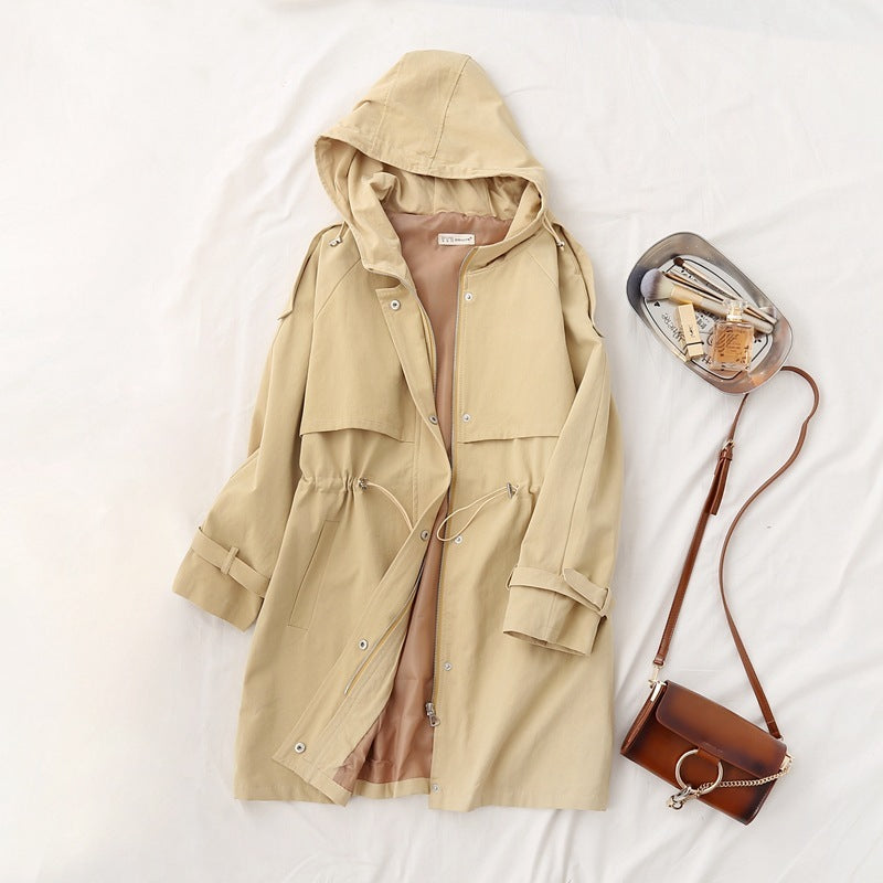Women's new windbreaker trench coat