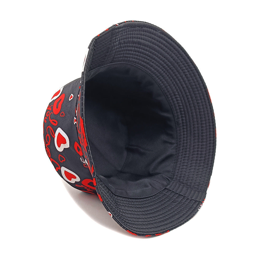 Heart Love Heart Pattern Bucket Hat