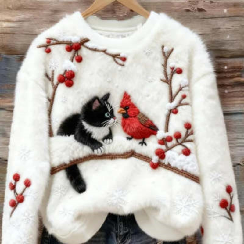3D-printed Christmas-themed Women's Flannel Hoodie