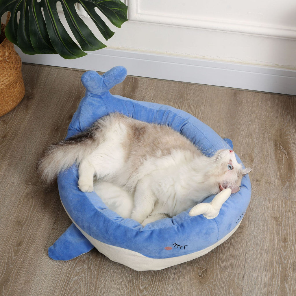 Duck Shape Fluffy Comfortable Pet Bed Sofa Suitable For Small Dogs Soft Polyester Material Unique Pattern Design Four Seasons Comfortable Sleeping Nest For Cats And Puppies