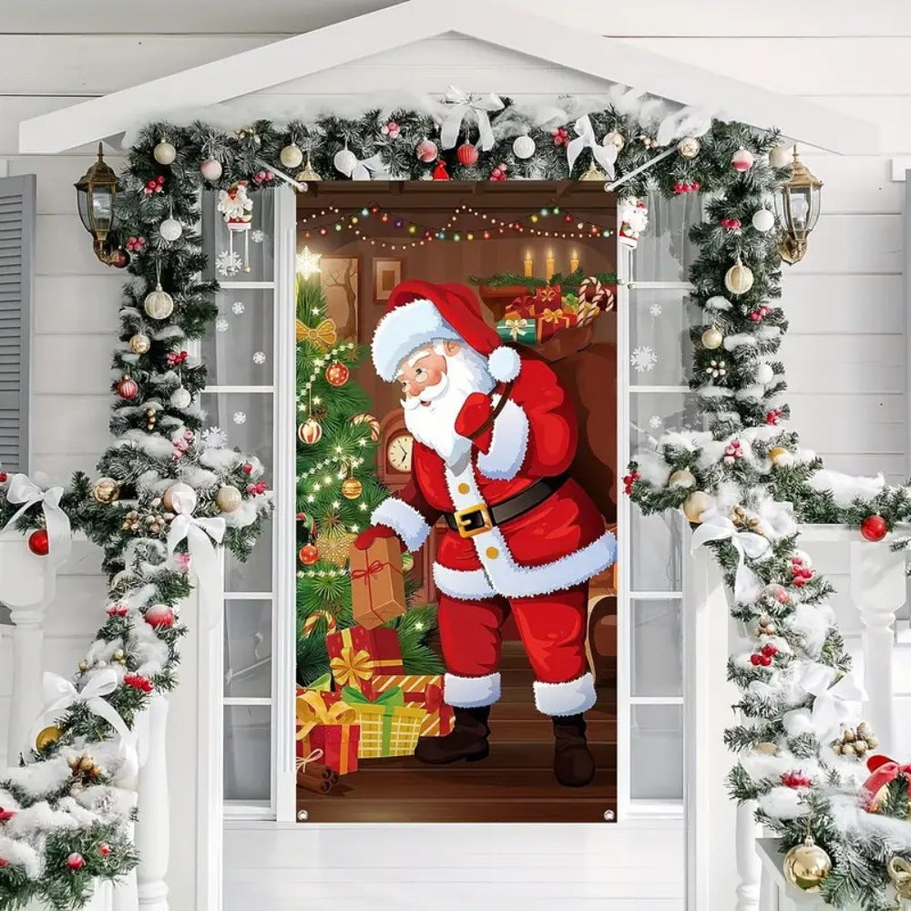 Christmas Curtain Decoration Hanging Cloth Background