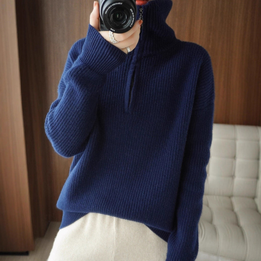 Women's Thickened Pullover Knitted Sweater Top