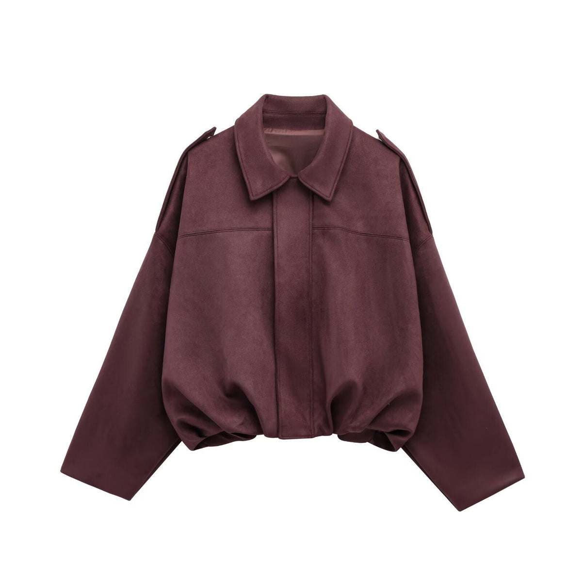Faux Suede Texture Pilot Jacket - Men's Casual Zip Up Coat with Soft Touch Finish for Daily Wear