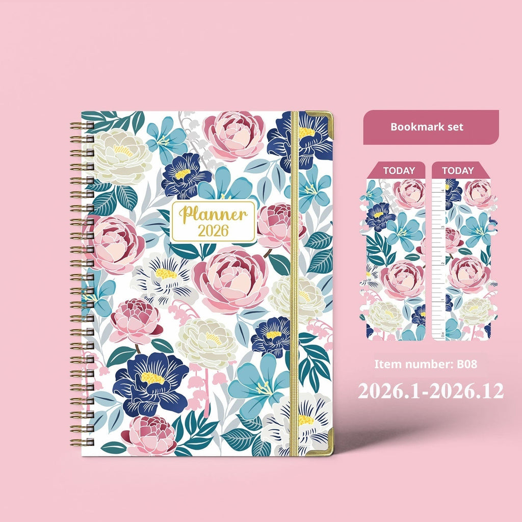 2026 English Notepad A5 Coil Diary Notebook