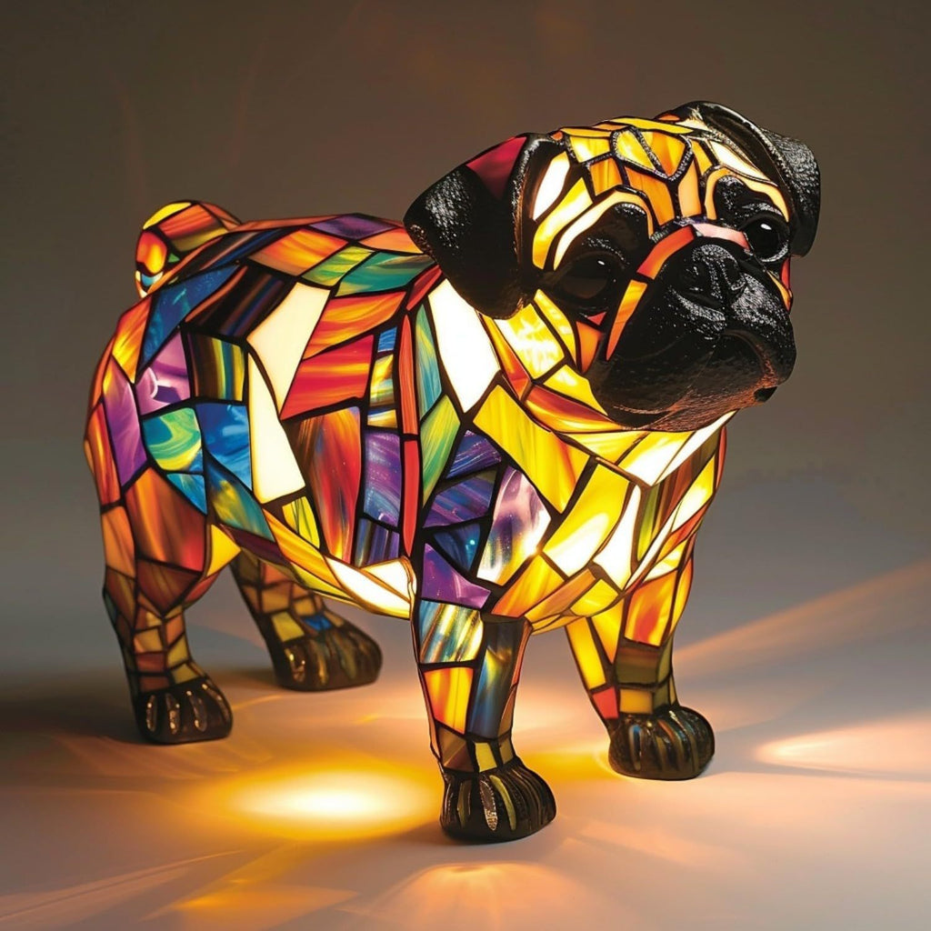 Illuminated Dog Lamp - Decorative Resin Animal Night Light | 26 Breed Designs