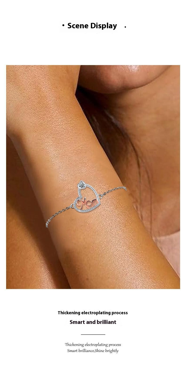 Heart-shaped Bracelet Jewelry Gift For Mother's Day