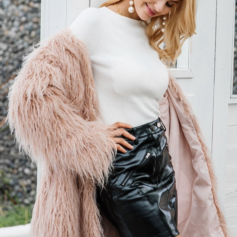 New Haining Fur Coat Mid-length Style