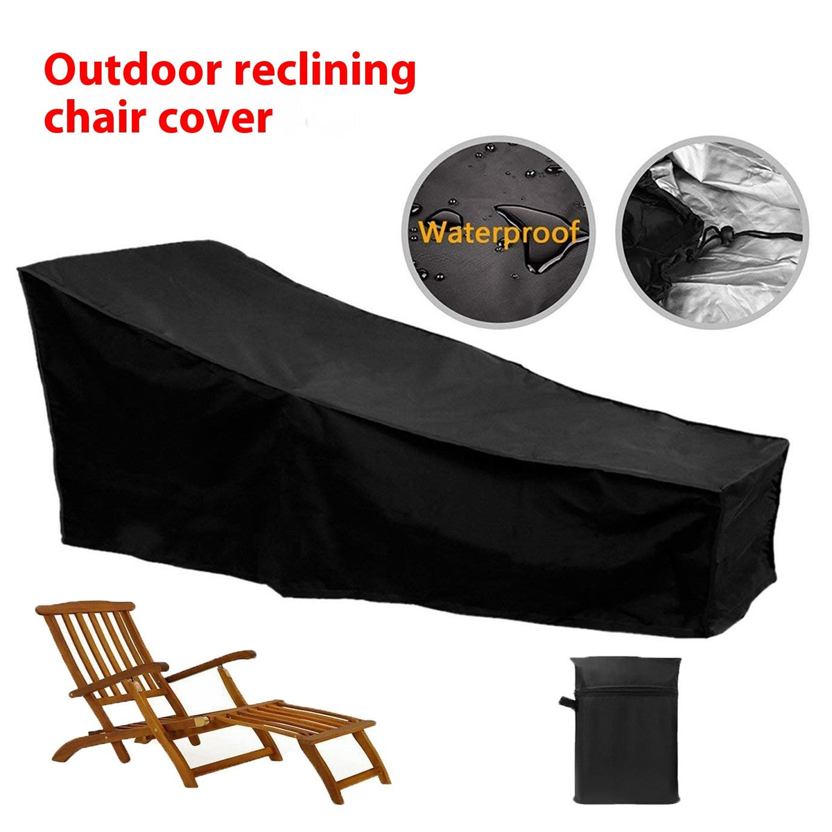 Outdoor Sun Waterproof Recliner Cover Garden Furniture Dustproof Cover
