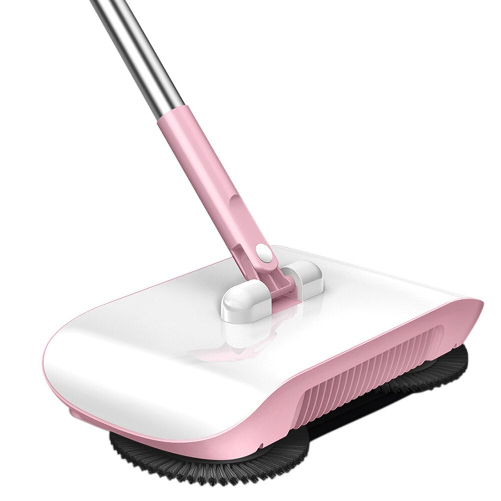 3-in-1 Hand Push Sweeper Broom & Dustpan Set - Cordless Floor Cleaning System with Mop