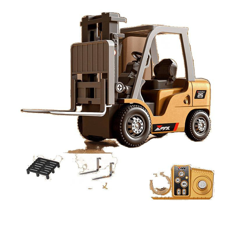 Bluetooth Mini Alloy Forklift Dual-mode Remote Control Car Electric Engineering Model Toy