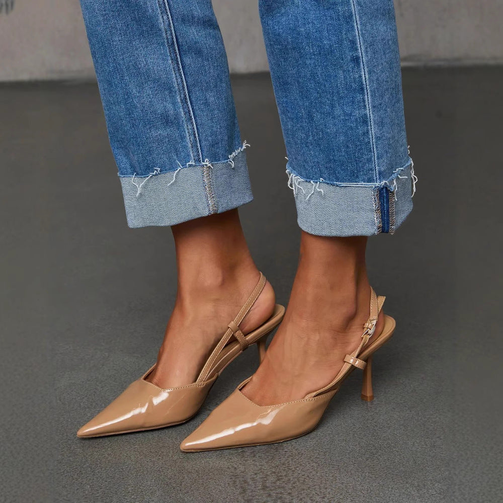 Cuffed Capri Pants, Fashionable Stretchy Whiskered Denim Jeans