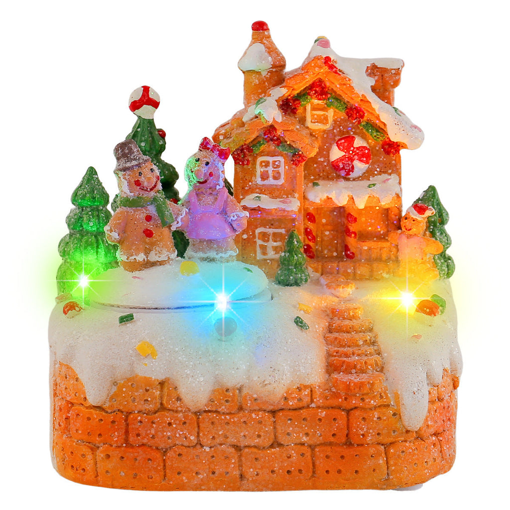 Rotating Gingerbread Man Music Box - Premium Christmas Desktop Ornament | Holiday Decor Gift
