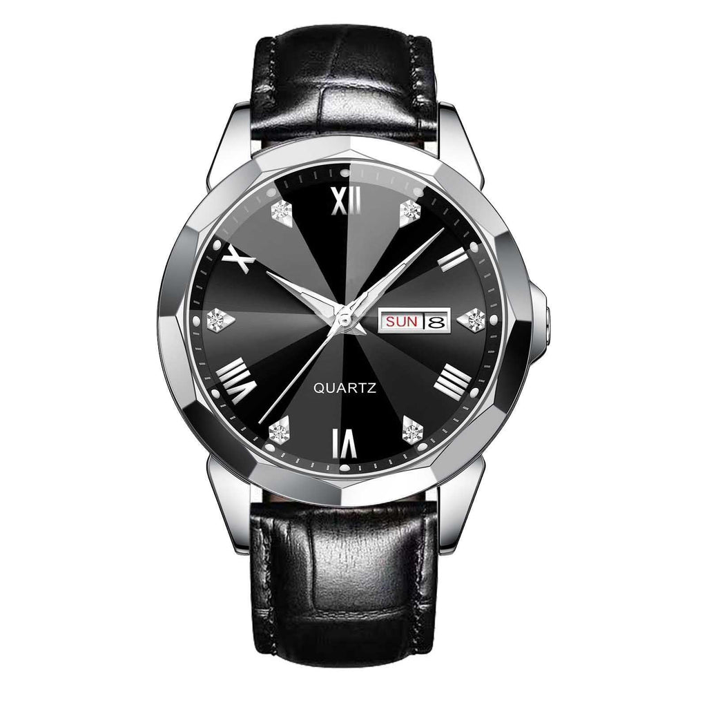 Business Men's Watch Double Calendar High-grade Quartz