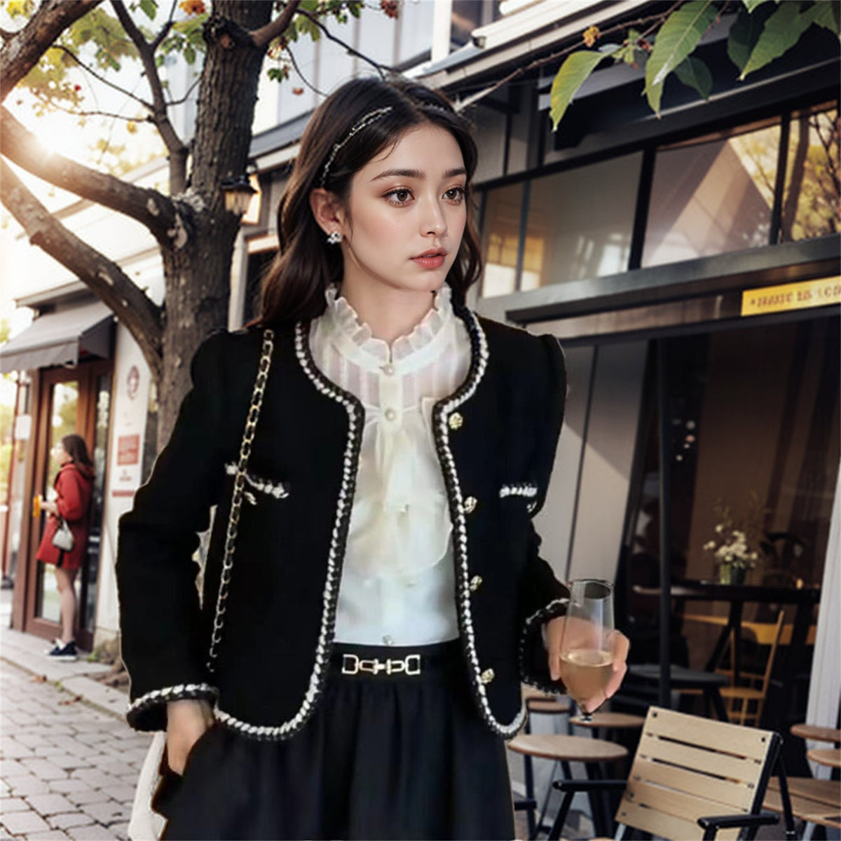 Autumn And Winter French Small Fragrance Coat Women's Short Paragraph