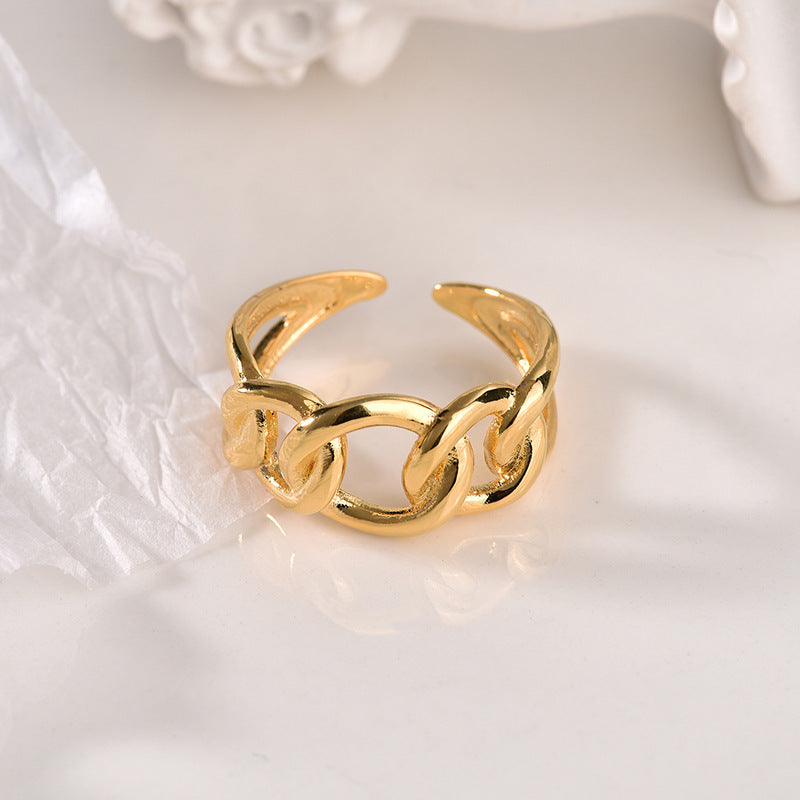 Exaggerated Bundy Net Celebrity Niche Design Index Finger Ring