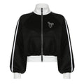 Black And White Color Contrast Patchwork Coat
