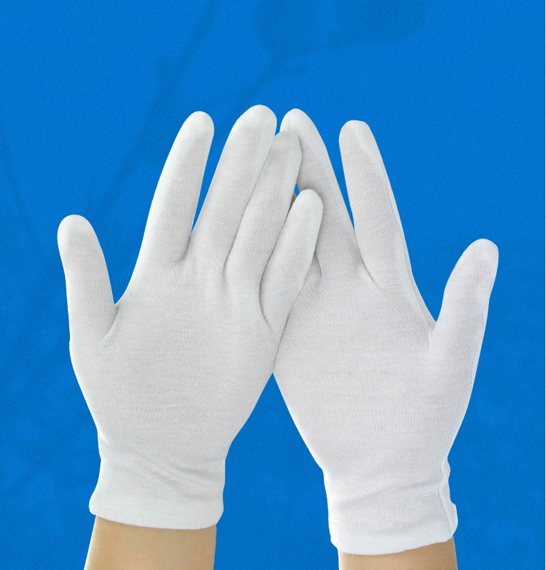 Thin White High Quality Men's Cotton Gloves