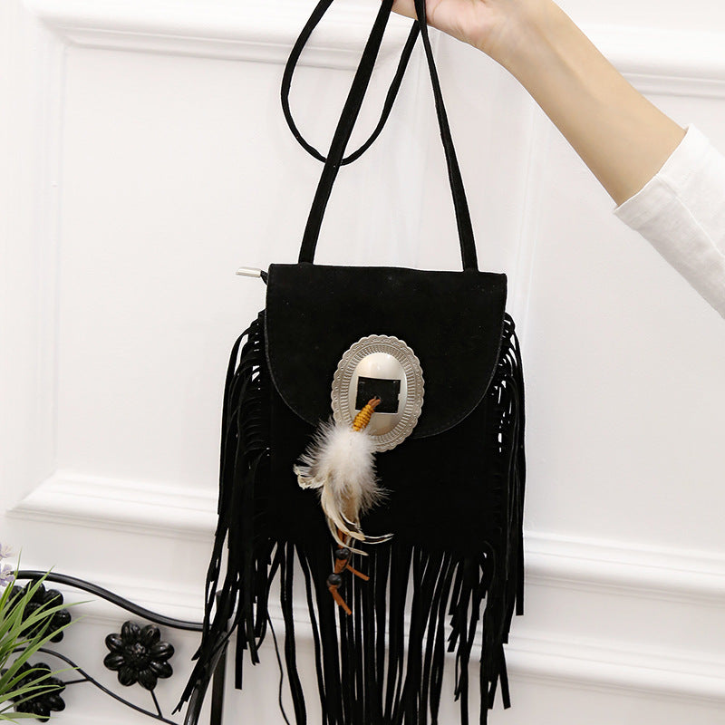 Golden tassel One Shoulder Messenger Bag