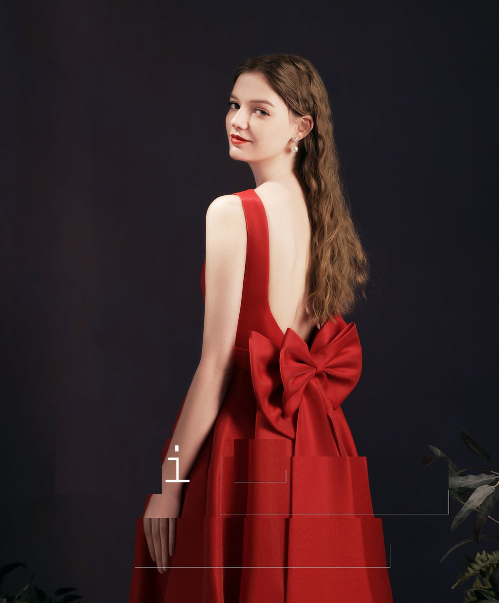 Retro Simple Dinner Backless Midi Dress For Women