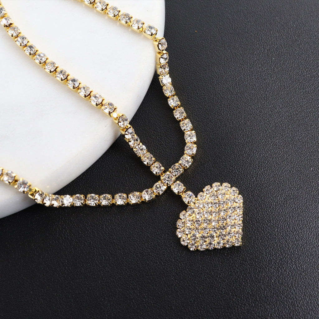 Multi-Layer Body Shape Diamond Love Leg Chain Beach