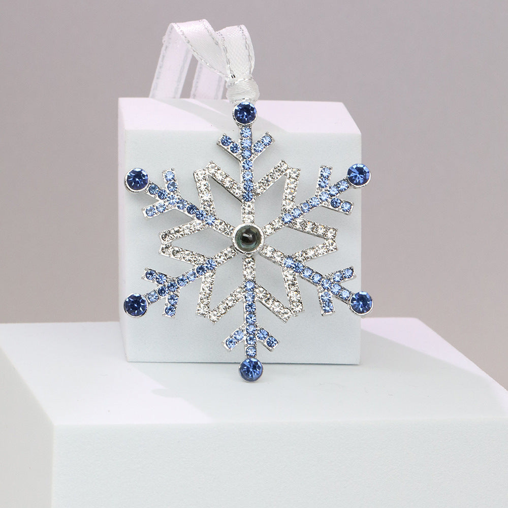 Christmas Gift Ornaments Snowflake Projection Pendant
