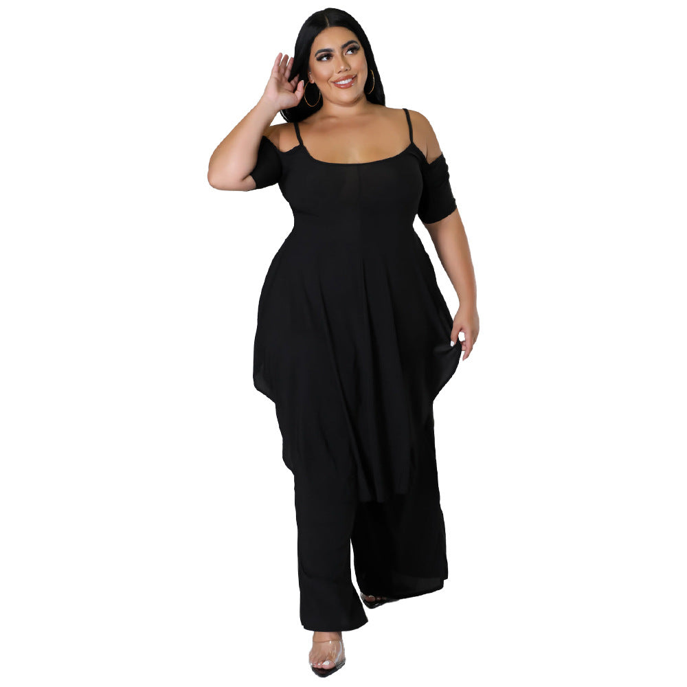 Arrival Solid-color Sexy Camisole Two-piece Set