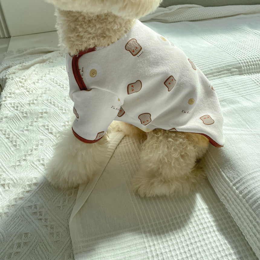 Casual Toast Bread Warm Dog Clothes