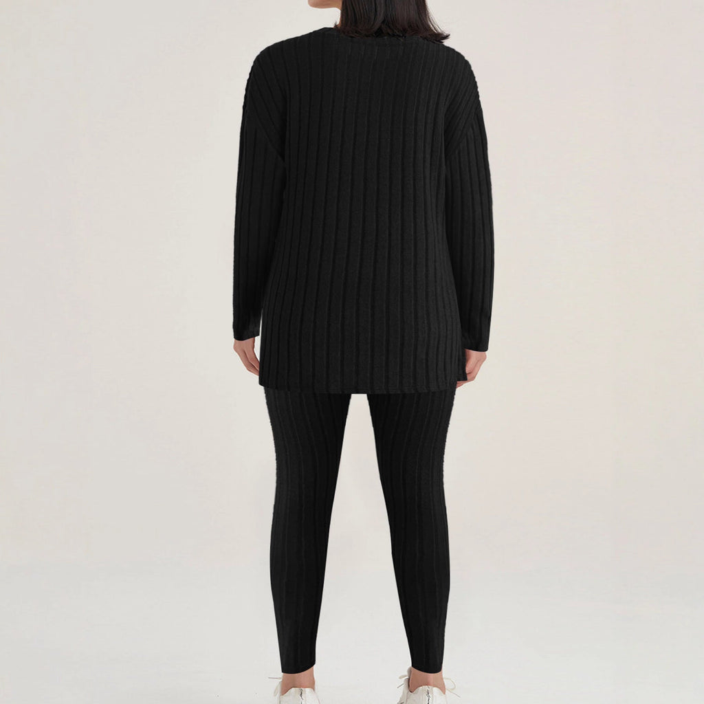 Sunken Stripe Fashion Casual Exercise Two-piece Homewear
