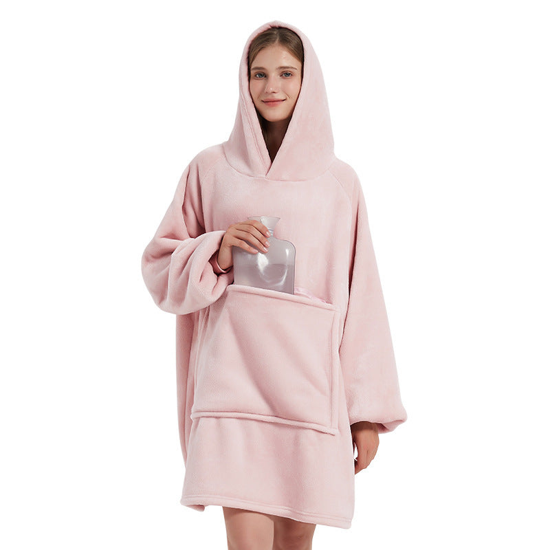 Thickened Casual Long-sleeve Zippered Blanket Loungewear