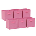 6 Pack Fabric Storage Cube Box - 30cm Foldable Organiser Boxes Home Organisation