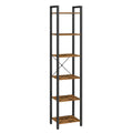 6-Tier Bookshelf - Slim Ladder Shelf Bookcase Shelving Unit for Living Room
