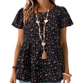 Women's Floral Sweet Short-sleeved Top