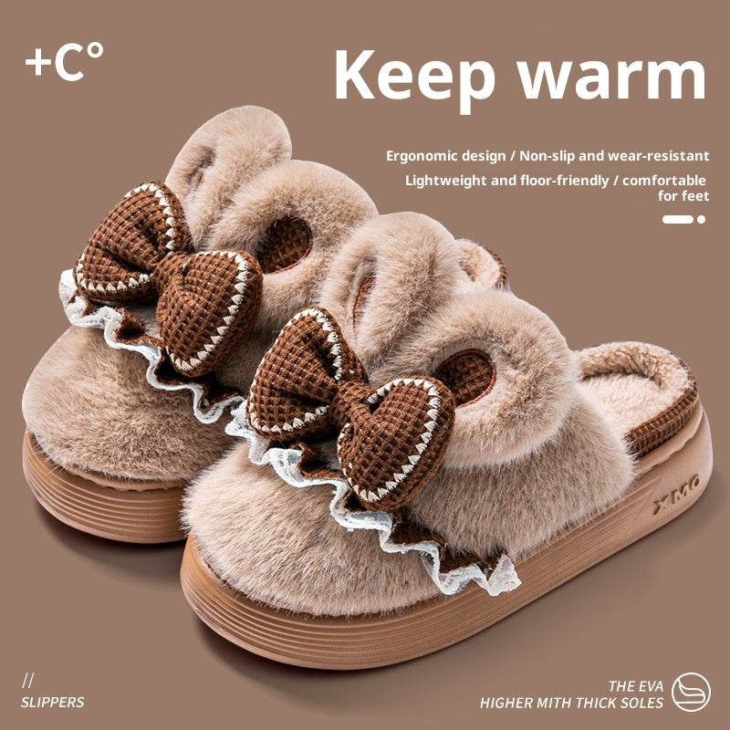 Indoor Warm Non-slip Cute Couples Cotton Shoes