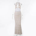 Fashion Personality Lace Backless Dress Women