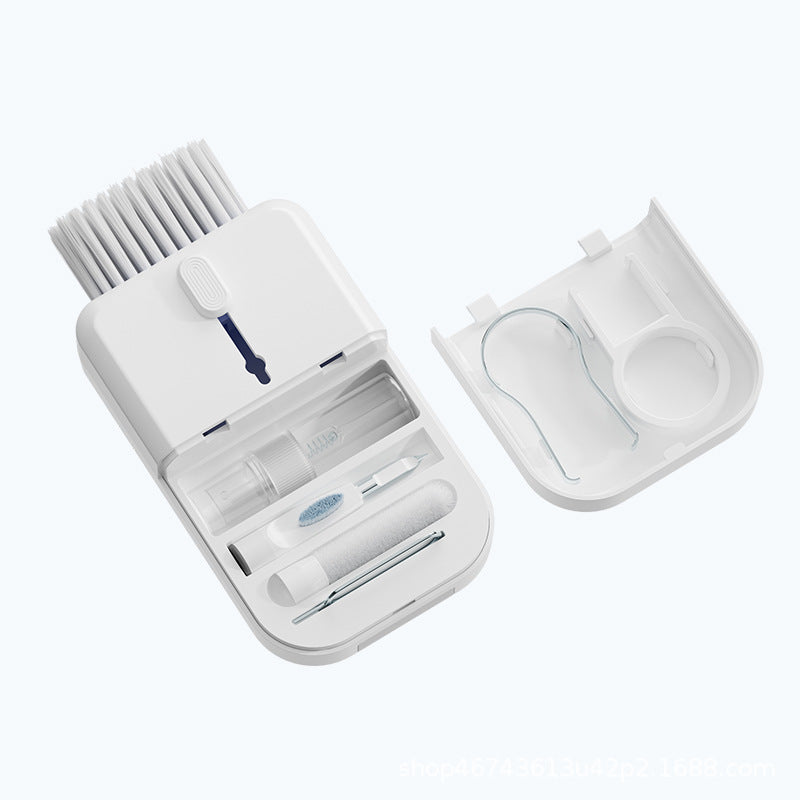 Portable 11 In 1 Multifunctional Cleaning Kit Computer Keyboard Cleaner Phone Screen Clean Tools Earphone Clean Brush With Storage Box