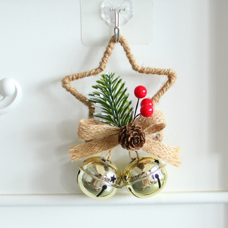 Christmas Five-pointed Star Bell Accessories Pendant