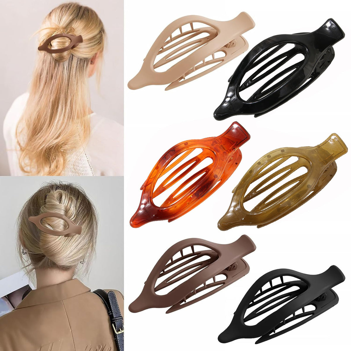 Frosted Oval Grip Fashion Large Updo