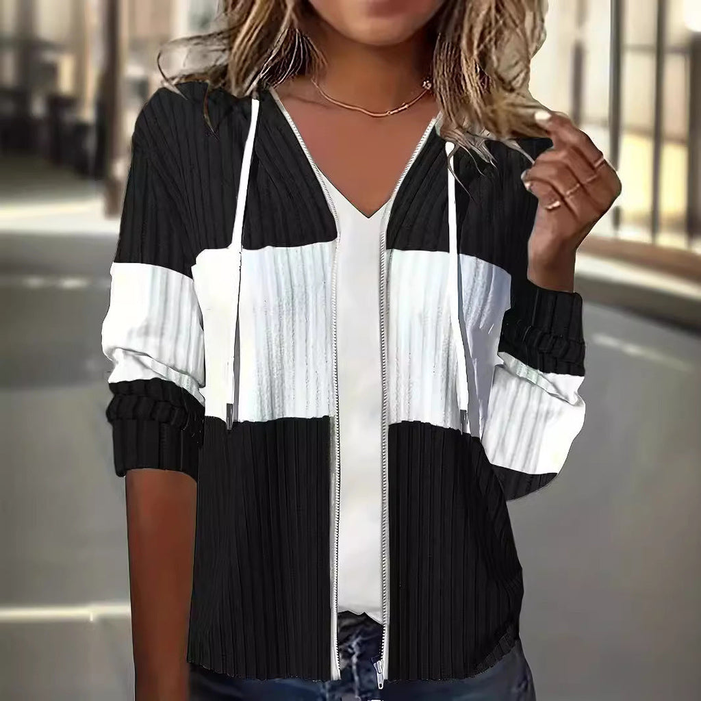 Hooded Casual Thermal Zipper Women's Coat