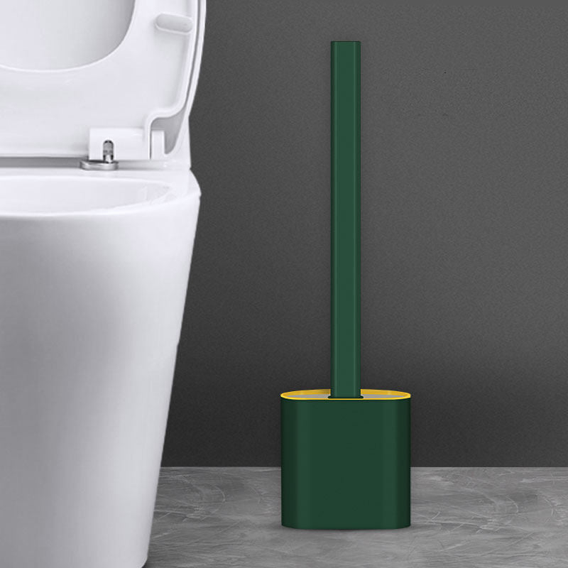Creative Wall-Mounted Soft Brush With Cover For Toilet Washing