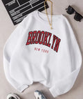 Personality Trend Printed Crew Neck Sweatshirt Women